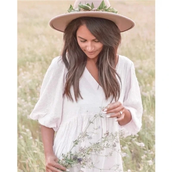 Monk & Lou Swiss Dot Ayanna Flowy Babydoll Dress - Picture 4 of 11